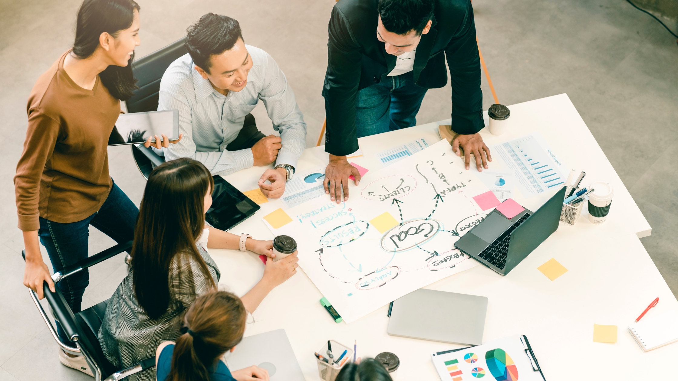 Small business having a meeting about an IT roadmap for their company