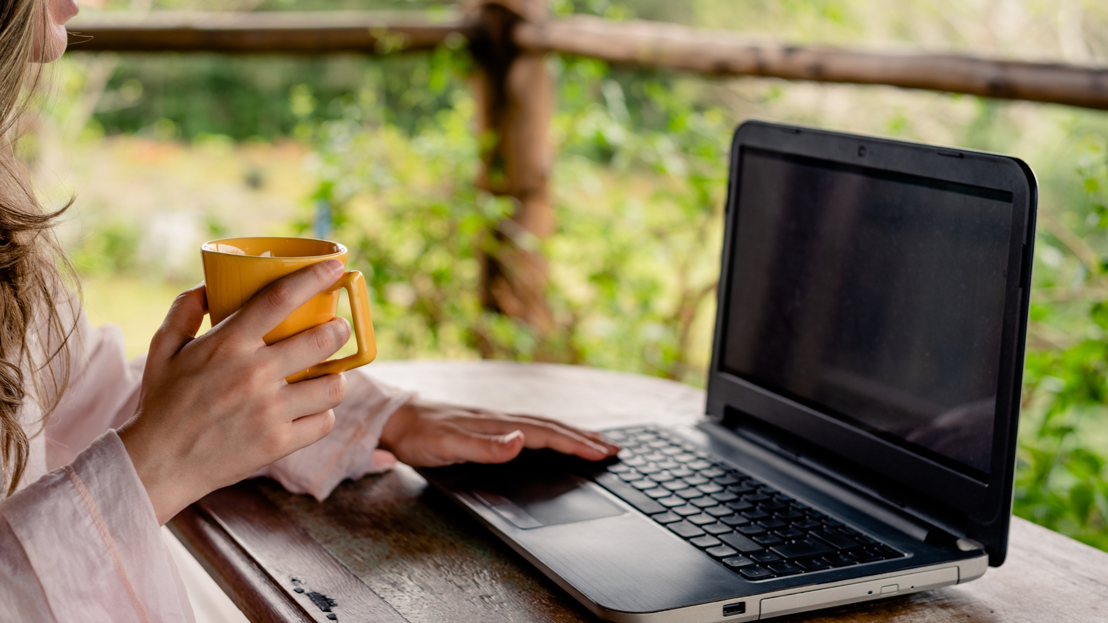 Woman doing remote work in Colac