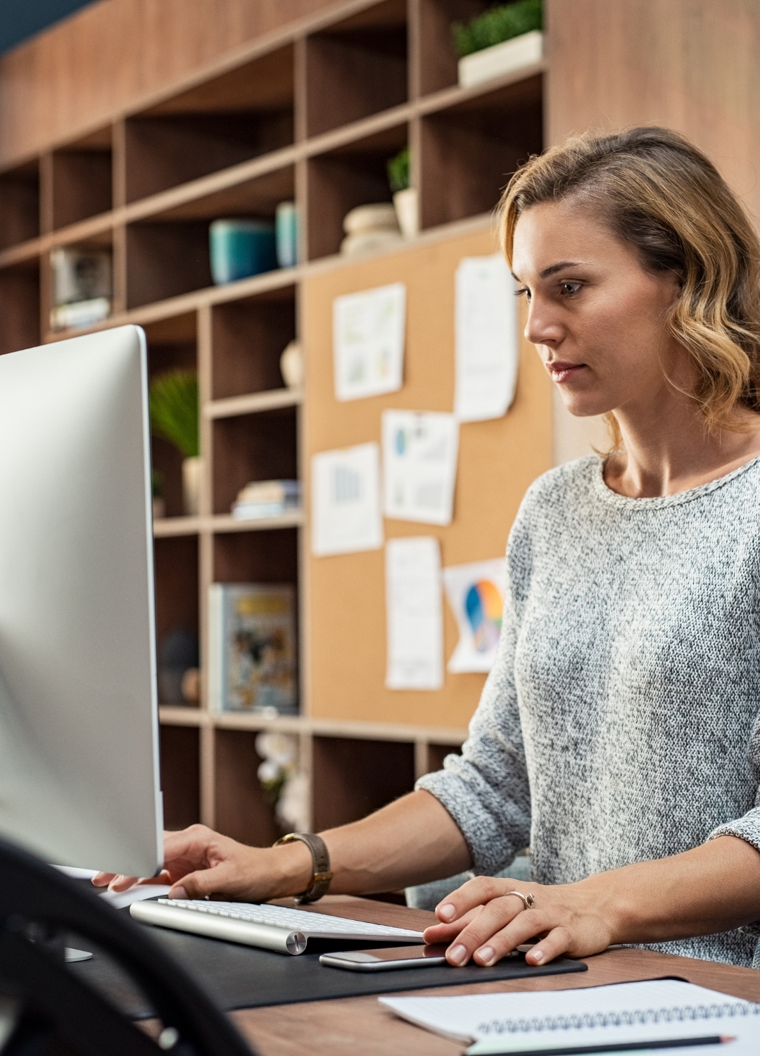 Business woman using computer in Halls Gap